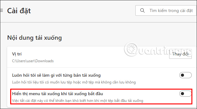 Turn off the download menu on Microsoft Edge