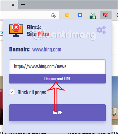 Block current website