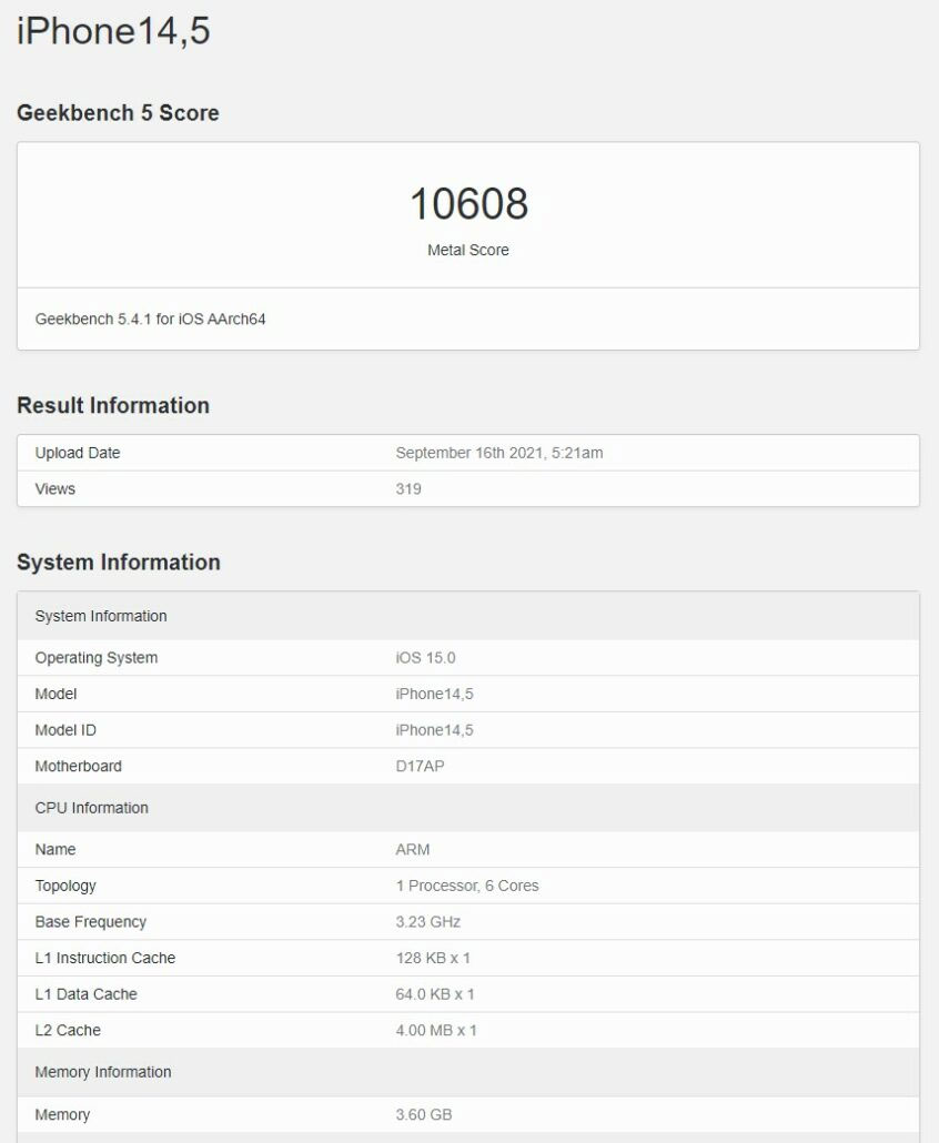 Geekbench 5 Metal