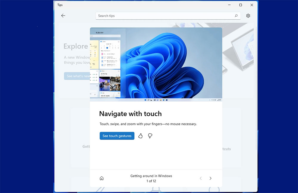 Ứng dụng Tips Windows 11