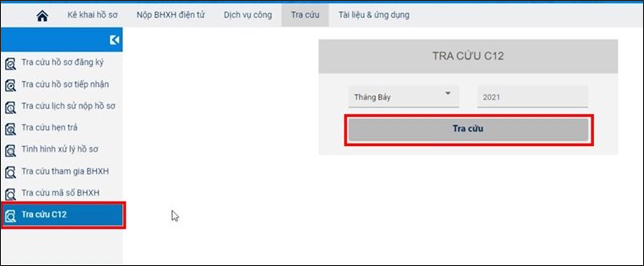 Nhập thời gian muốn tra cứu