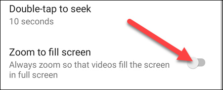 Enable “Zoom to Fill Screen” option 