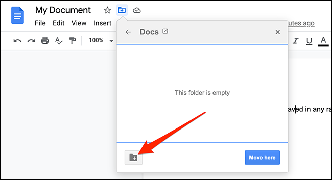 Cách tạo thư mục để chứa tài liệu trong Google Docs - Ảnh minh hoạ 3