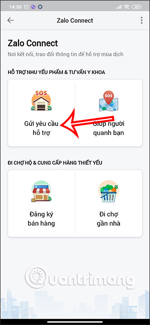 Gửi hỗ trợ