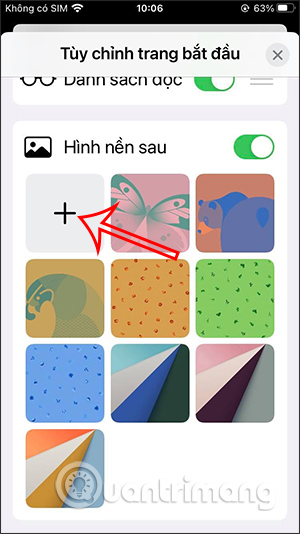 Cách cài hình nền cho Safari iPhone