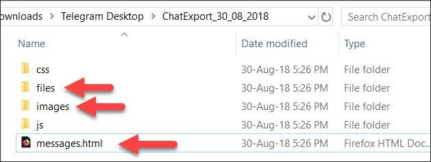Tin nhắn Telegram đã xuất