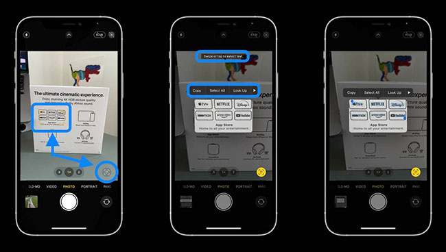 Live Text OCR in Camera app