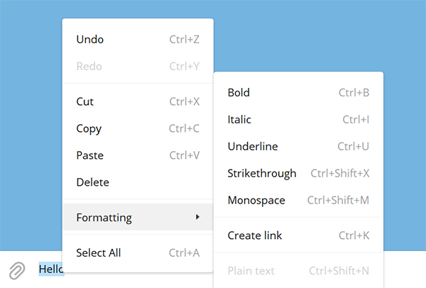 Định dạng tin nhắn Telegram