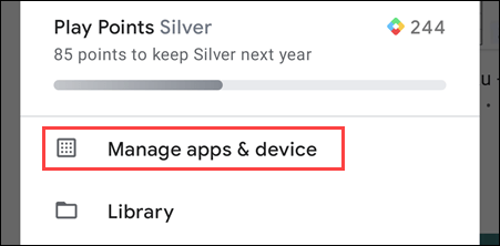 Click on “Manage Apps & Devices”