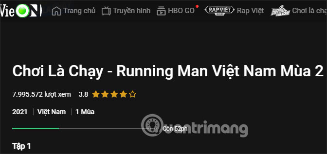 Running Man Việt Nam trên VieOn