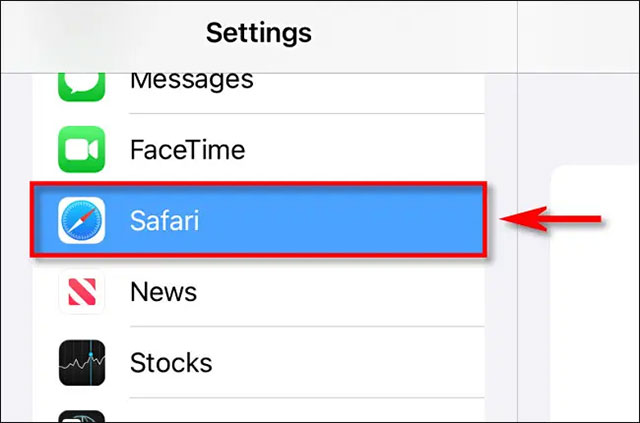 Click on “Safari” 