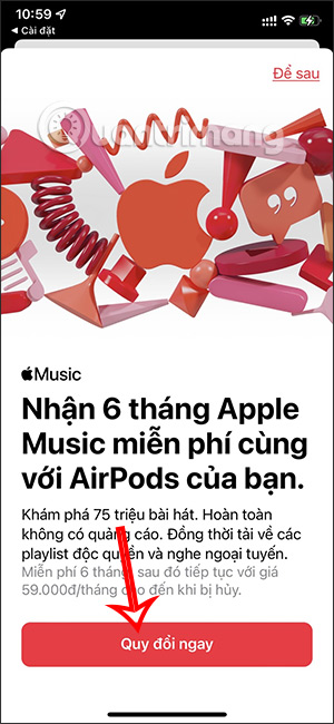 Cách nhận Apple Music 6 tháng miễn phí