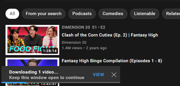 Tải video trên YouTube trên trình duyệt Web