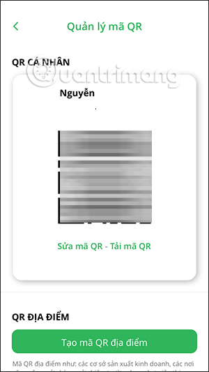 Mã QR cá nhân trên PC-Covid