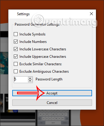 Change password Tray Password Generator