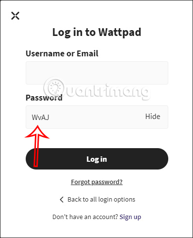 New password type on Tray Password Generator