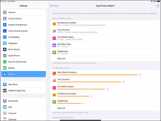 Record App Activity Report 