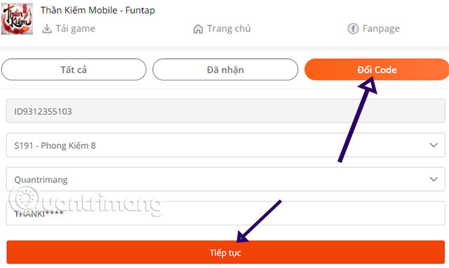 cảm ơn mã di động