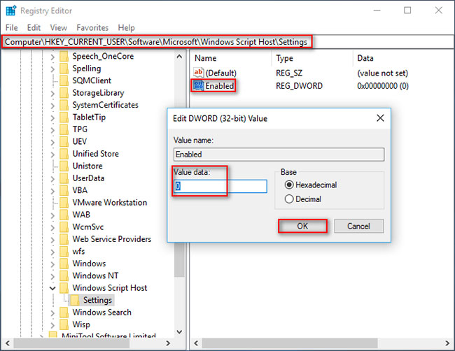 Vô hiệu hóa Windows Script Host trong Win 10