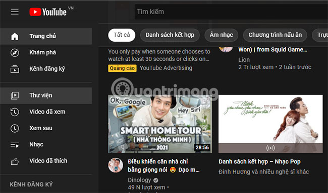 Truy cập YouTube để tìm danh sách phát muốn tải xuống