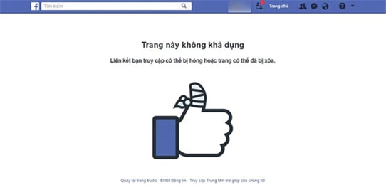 Facebook bị lỗi năm 2018