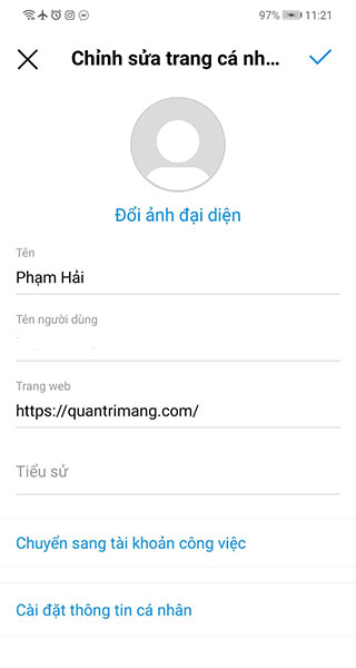 Hướng dẫn chèn đường link, liên kết trong hồ sơ Instagram cá nhân - Ảnh minh hoạ 3