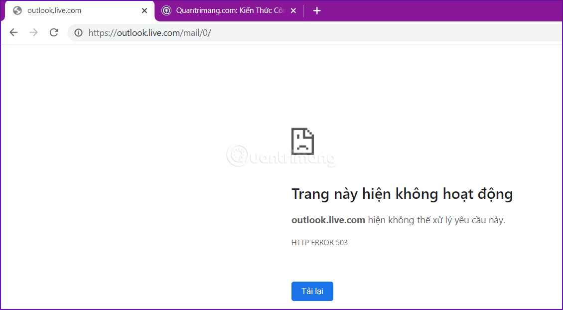 Outlook lỗi không truy cập được