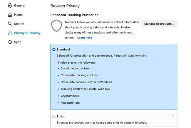 Quyền riêng tư được cải thiện nhiều trên Firefox 93