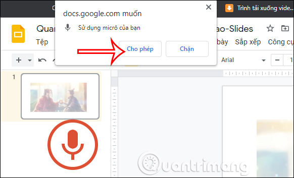 How to enter text by voice in Google Slides