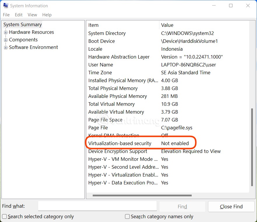 Cách tắt tính năng bảo mật VBS trên Windows 11