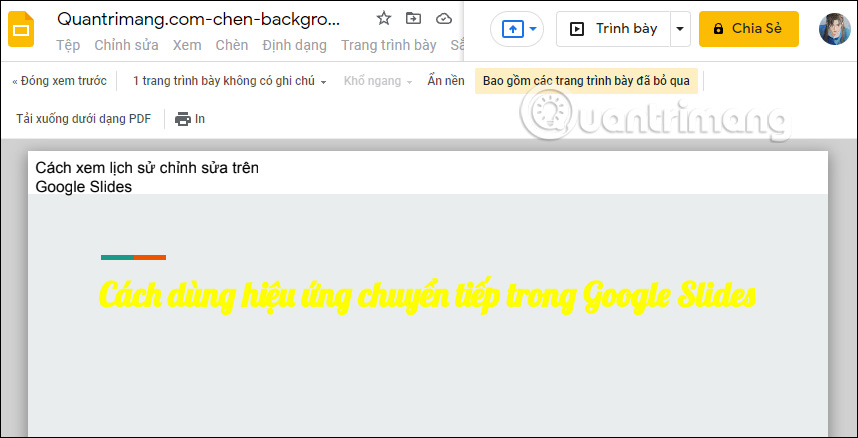 Cách in slide trong Google Slides - Ảnh minh hoạ 2