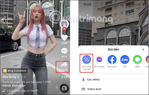 LoveTik - Trang web tải video TikTok về máy không dính LOGO, hình mờ