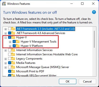 Hyper-V cũng có sẵn trong Windows Tools