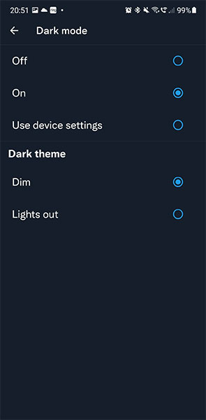  Bật tùy chọn “Use device settings” 