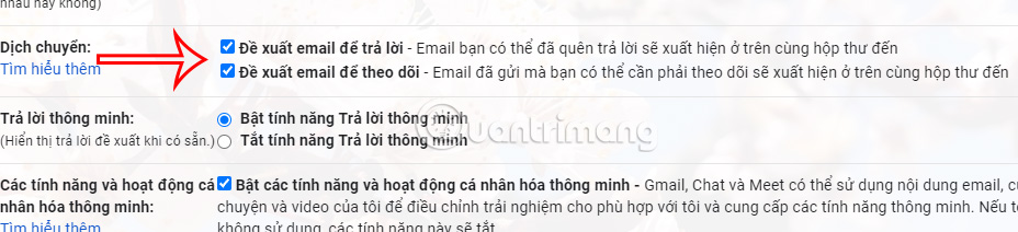 Bật nhắc nhở trên Gmail PC