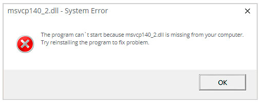 Cách sửa lỗi Msvcp140_2.dll is missing