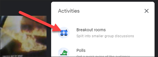 Breakout Google Meet feature