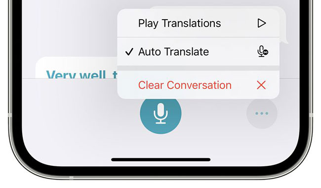 Automatic translation on iOS 15