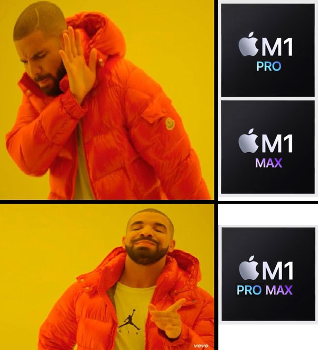Vi xử lý M1 Pro và M1 Max của Apple quá mạnh mẽ và đắt tiền nên người dùng cảm thấy phải có một con chip M1 Pro Max cực khủng mới xứng đáng với MacBook Pro mới.