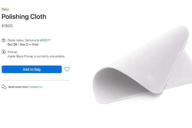 Apple bán chiếc khăn lau màn hình với giá gần 450 ngàn đồng