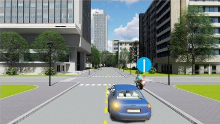 29. Theo tín hiệu đèn của xe cơ giới, xe nào vi phạm quy tắc giao thông?