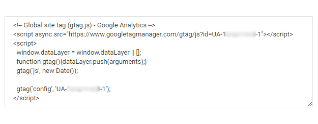 Ví dụ về code Google Analytics