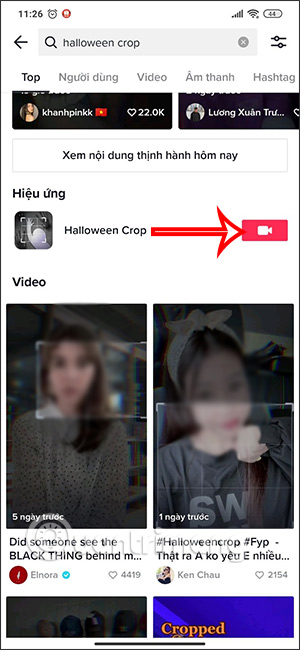 Cách quay video TikTok filter Halloween Crop - Ảnh minh hoạ 3