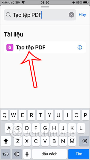 Tạo tập tin PDF trên iPhone