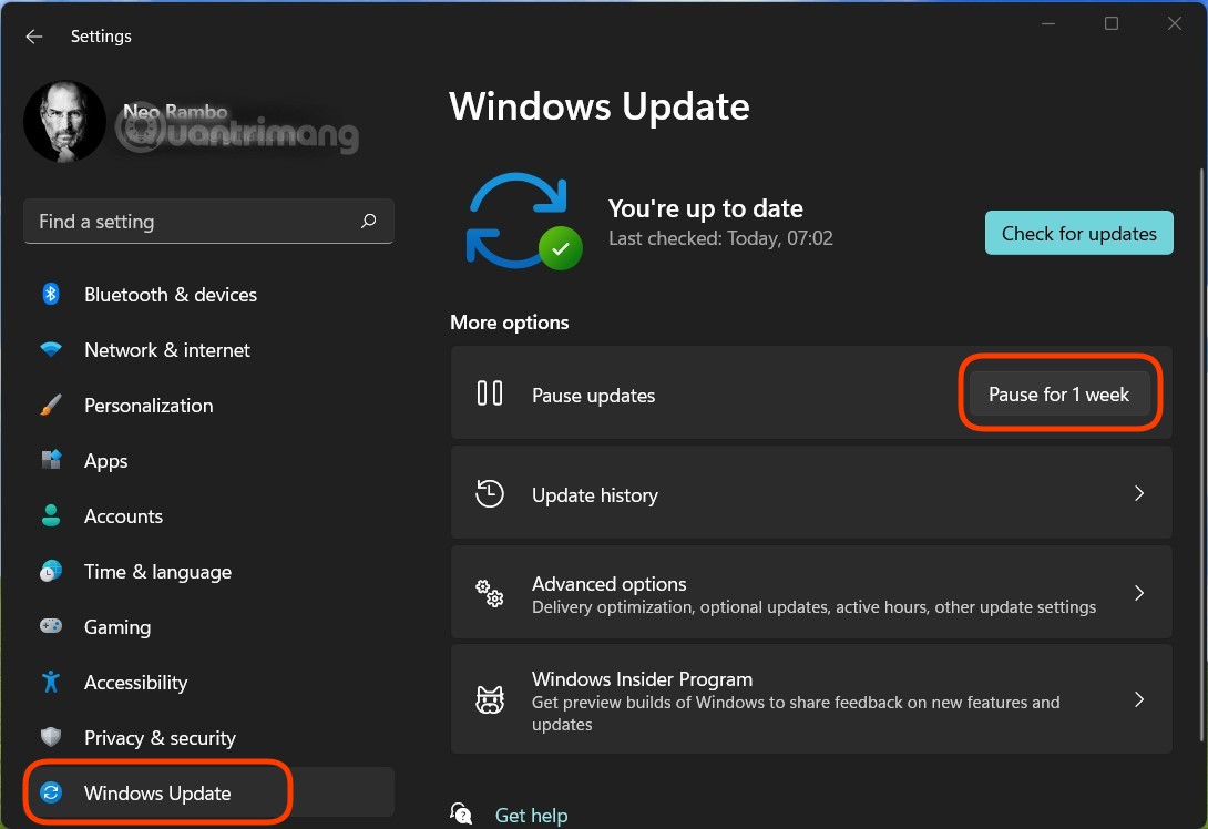 Cách tắt Update Windows 11, ngừng cập nhật Win 11