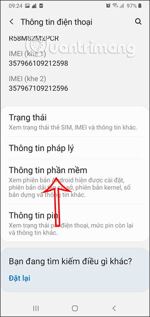 Thông tin phần mềm Android