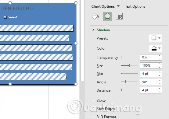 Thay đổi biểu đồ hình phễu trong Excel