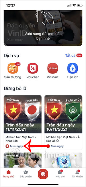 Vé 2 trận đấu