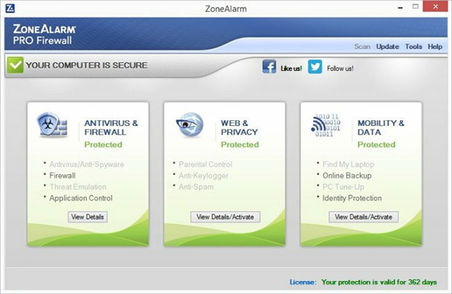 ZoneAlarm Pro Firewall