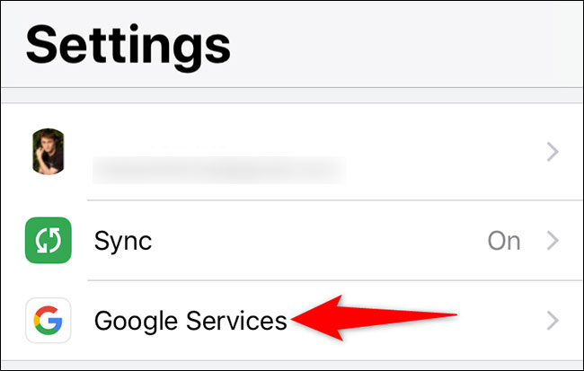 Nhấn vào mục “Google Services” 